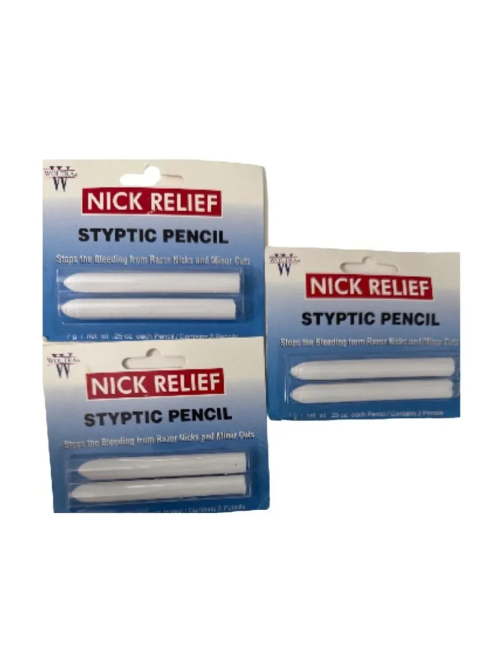Woltra Nick Relief Styptic Pencil Twin Pack Stops Razor Nicks & Cuts